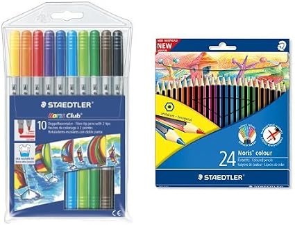 staedtler 185 c24 noris colour colouring pencil assorted colours