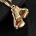 FANS JEWELRY Mens Vintage 316L Stainless Steel Boxing Gloves Pendant Necklace with 24 Inch Twist Rope Chain