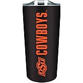 Campus Colors NCAA Stainless Steel Tumbler perfect for Gameday - 18 oz - Double Walled - Keeps Drinks Perfectly Insulated (Oklahoma State Cowboys - Black)