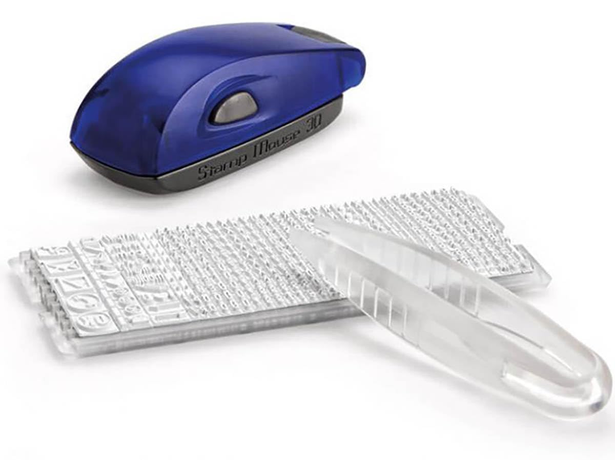 COLOP Stamp Mouse Set of 30 - DIY Stamps with Types and Tweezers