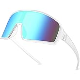 WANWAN Men and Women's Sunglasses, Cycling Sports Glasses 80s Baseball Glasses for Youth Kids Teens