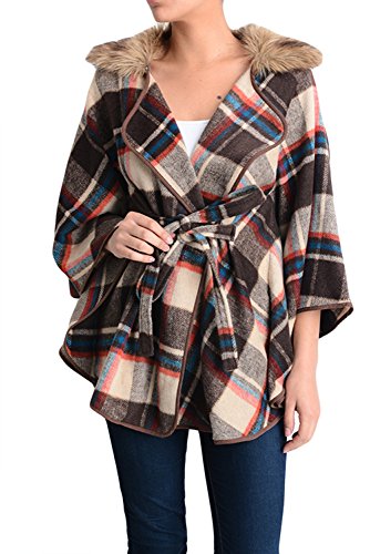 E2 Clothing Women's Perfectly Plaid Faux Fur Jacket (Medium) E2 Clothing Women's Perfectly Plaid Faux Fur Jacket (Medium)