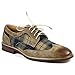 Ferro Aldo Julian MFA19266APL Mens Classic Plaid Brogue Wingtip Perforated Oxford Derby Dress Shoes, in Brown Plaid, Size 10.5