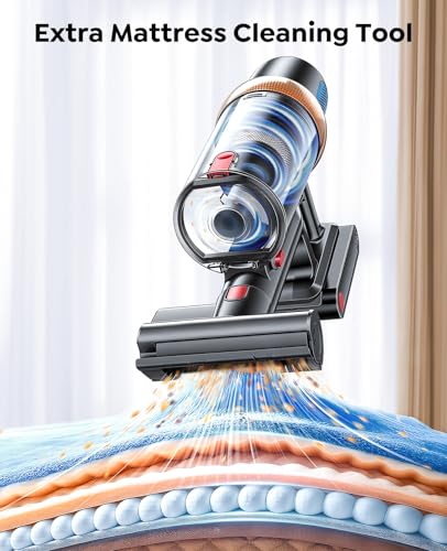 INTETURE Cordless Vacuum Cleaner, 650W 55KPA 70Mins (ECO) Vacuum Cleaners with LED Display, Self-Standing Cordless Vacuum, Anti-Tangle, Rechargeable Stick Vacuum for Home/Pet Hair/Carpet