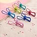 Ammsia Canyoze 40Pcs Colorful Multipurpose PVC-Coated Steel Wire Clip, Clothes Pins, Utility Clips Hooks for Home & Office