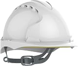 JSP EVO2 Safety Helmet White - EN397 Vented Hard Hat with OneTouch Fit
