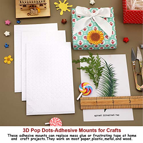 2376 Pieces Foam Dots DualAdhesive 3D Foam Dots 3 Sizes Pop Foam Dots