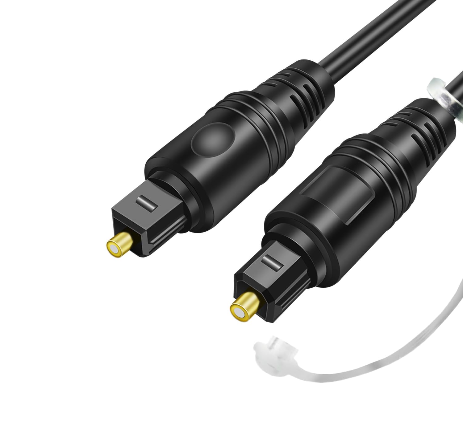 YAODHAOD Optical Cable for Stereo Systems/Amplifiers/Amps, Home Cinema, Xbox One/PS4,Multi-Channel Gold-Plated Connectors,TOSLINK to TOSLINK, Digital S/PDIF Cable (Black, 1.8M)