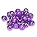 Xmas Balls, Plastic Christmas Baubles Tree Ornaments 24 Pack (Purple)