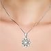 Cuoka Christmas Necklace Winter Wedding Silver Snowflake Necklace Holiday Christmas Jewelry Bridesmaids Gift Christmas Gift for Women(Sliver)