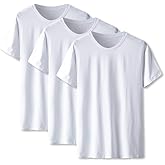 AORGSVI Mens V-Neck T-Shirts Soft Comfy Tees Short Sleeve Modal Stay Tucked Undershirts for Men 3-Pack Multipack