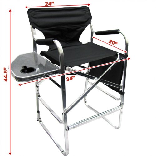 Deluxe-Tall-Folding-Directors-Chair-Foldable-Chair-with-Side-Table-and-Cup-Holder-XL-Comfort-Design