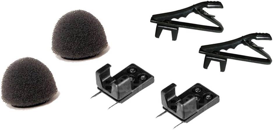 Tram Microphones Accessories Bundle - 6 Items: (2) BWS Windscreen (2) BCOH Vampire Clip (2) BTB Tie Bar