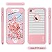 ULAK iPhone 8 & 7 Case, Shock-Absorbing Flexible Durability TPU Bumper Case, Durable Anti-Slip,Front and Back Hard PC Defensive Protection Cover for Apple iPhone 7 4.7 inch, Rose Gold Stripes Minimal
