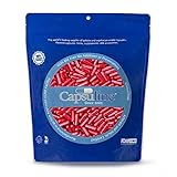 Capsuline Strawberry Flavored Empty Gelatin Capsules Size 00 Red/Red 1000 Count