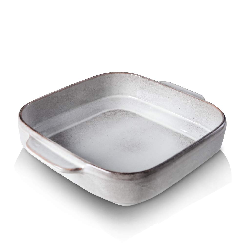 Photo 1 of KOOV Ceramic Bakeware, 8x8 Baking Dish, Square Baking Pan, Ceramic Baking Dish, Brownie Pans for Cake Dinner, Kitchen, Reactive Glaze (Variable Grey)