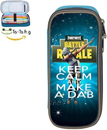 Customized fort-nite Double Zipper Pencil Case Pen Makeup Pouch Cosmetic Bag For Boys&amp;Girls