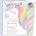 Koko Paper Co Magical Unicorn Invitations with Butterflies and Castle. 25 Lavender Envelopes and Fill in the Blank Style Invites for Birthdays, Baby Showers and Other Events.