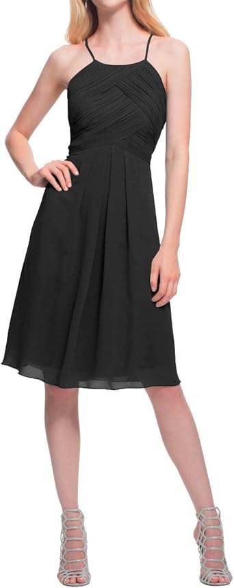 halter cocktail dress chiffon