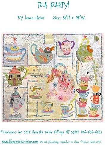 Tea Party Collage Quilt Pattern by Laura Heine