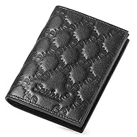 Senbos Mens Wallet Black Credit Card Holder RFID Blocking Minimalist Bifold Genuine Cowhide Leather Front Pocket Wallets for Men, for Father