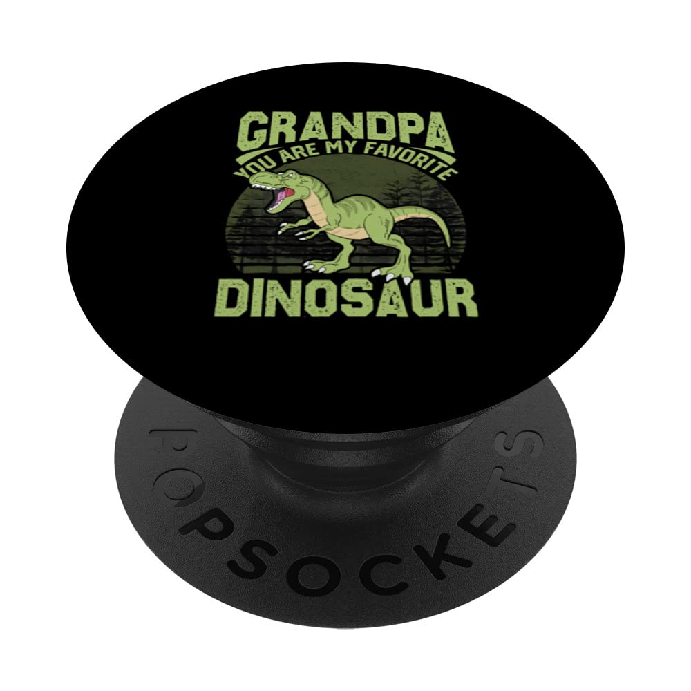 Dinosaur TRex Tyrannosaurus Funny Dino grandpa favorite dino PopSockets Swappable PopGrip