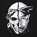 Black Tupac Shakur Skull 2pac Mens T Shirt 2XL