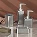 iDesign Gia Brushed Stainless Steel Divided Toothbrush Stand - 2.5