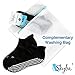 Skyba Non Slip Socks for Women - Barre, Pilates, Yoga, Hospital - Sticky Anti Skid Grip Socks (Women's Shoe 9.5-11/ Men's 8-9.5, 2 Pairs- Black)