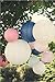 Furuix 9 pcs White Navy Pink 10inch Tissue Paper Pom Pom Paper Lanterns for Nautical Party Decorations Navy Blue Themed Party Wedding, Baby Shower Decoration Navy & Pink Nursery Room Decoration