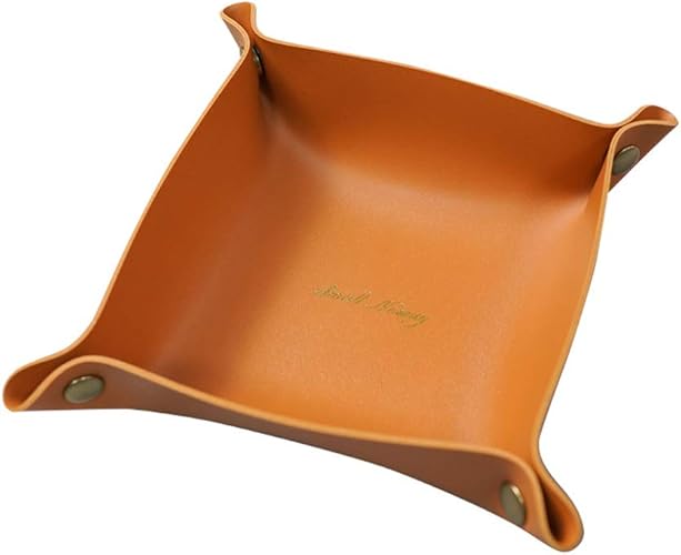 Aufbewahrungstabletts Faltbares PU-Leder Home Decorative Trays -Leder