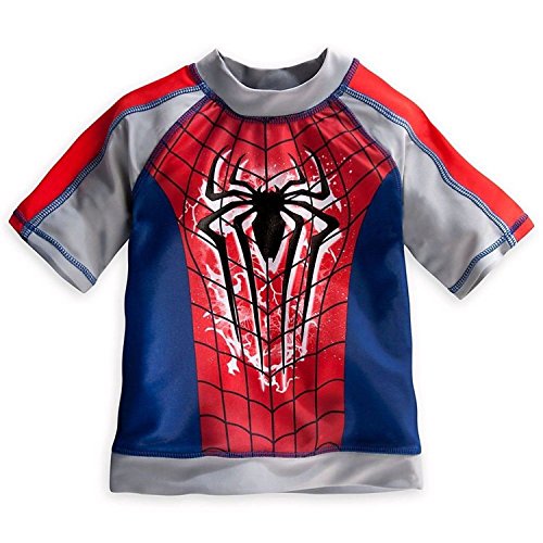 Disney Store Marvel Spiderman Boy Rash Guard Swim Shirt (4)