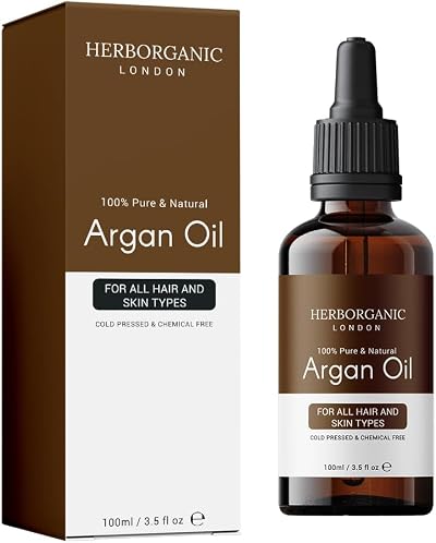 HERBORGANIC Cold Pressed Argan Oil 100ml Face Hair Skin Nails Vegan