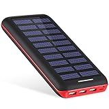 Battery Pack AKEEM Portable Charger 22000mAh External Battery Power Bank with Dual Input Port and Solar Charger,3 USB Ports for iPhone, iPad, Samsung Galaxy, Android and other Smart Devices