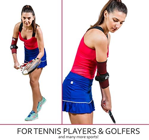 Bundle: Elbow Sleeve Support &amp; Elbow Tennis Brace (Medium)