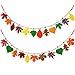 Supla 5.9' Long Fall Leaf Felt Garland Autumn Leave Felt Bunting Garland Hanging Banner Thanksgiving Halloween Party Streamer Backdrop for Kids Children Holiday Mantle Nursery Classroom Decor