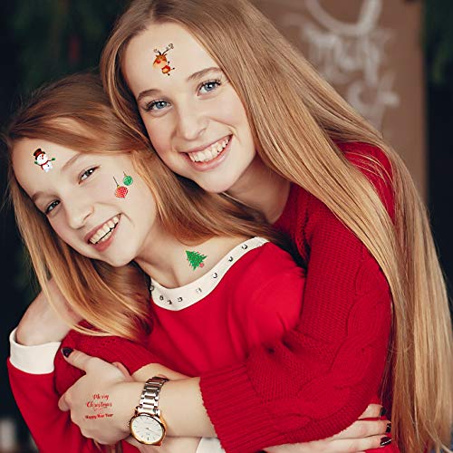 4 Christmas+Tattoos+Holiday+Temporary+Stickers