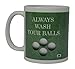 Rogue River Tactical Best Funny Golf Coffee Mug Always Wash Your Balls Novelty Cup Joke Great Gag Gift Idea For Office Work Adult Humor Employee Boss Golfers
