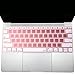 Mosiso Keyboard Cover for MacBook Pro 13 Inch 2017 & 2016 Release A1708 No Touch Bar & New MacBook 12 Inch A1534 Protective Skin, Hollow Rose Gold and White