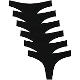 Wealurre Women's Microfiber Low Rise No Show Thong Pantie