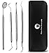 #1 Platinum UMD 4 Piece Dental Kit Hygiene Tartar Calculus Plaque Scraper,Tools Tarter Scraper Scaling Instrument, Dental Toothpick, Mouth Mirror Professional Surgical Grade Braces Dog Orthodontic