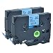 GREENCYCLE 2 PK Black on Blue TZ 531 TZe531 12mm Label Tape Compatible with Brother P-Touch Printer