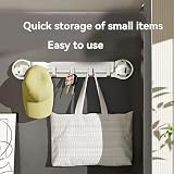 HYKJSHED Multifunctional Bathroom Wall Hooks, Removable Towel Rack view 5