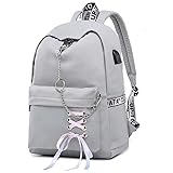 SAMAZ Teen Girl School Backpack with USB Charging