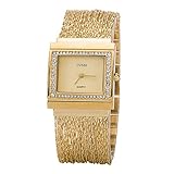 Ladies Square Crystal Bracelet Dress Wrist Watch for Women - Female Gold, Rose Gold, Silver