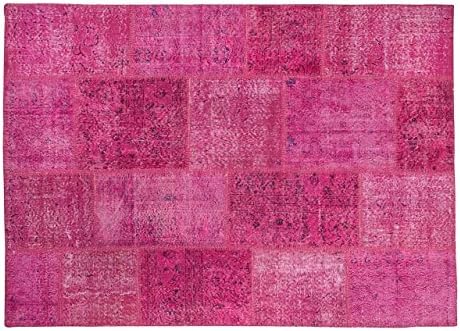 Sukhi Zeynep:Stunning Pink Fuchsia Patchwork Vintage Overdyed Carpets, Now, Extra Large (300cm x 400cm / 9' 10.1'' x 13' 1.4'')