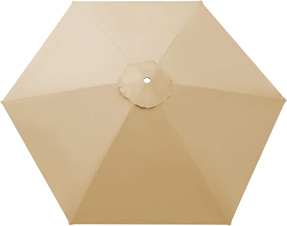 Amazon Com Benefitusa Umbrella Cover Canopy 9ft 8 Rib Patio Replacement Top Outdoor Beige Garden Outdoor