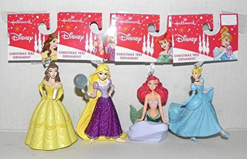 Amazon Co Jp オーナメント ホールマーク ディズニー プリンセス ベル ラプンツェル アリエル シンデレラ クリスマス 4個セット ホーム キッチン