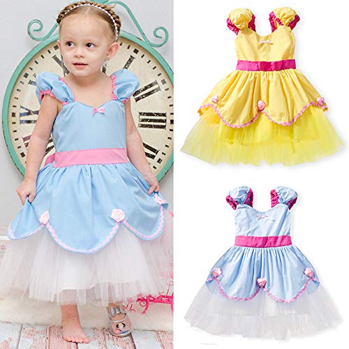 Pettiskirt for Girls Children's Gauze Tulle Tutu Skirt Birthday Cosplay Costume Festival Show Party Vintage Princess Dress Size for 1-5Years