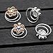 Newstarfactory Rhinestone Studded Collection Flower Spiral Hair Pin Pack of 12 (Champagne)